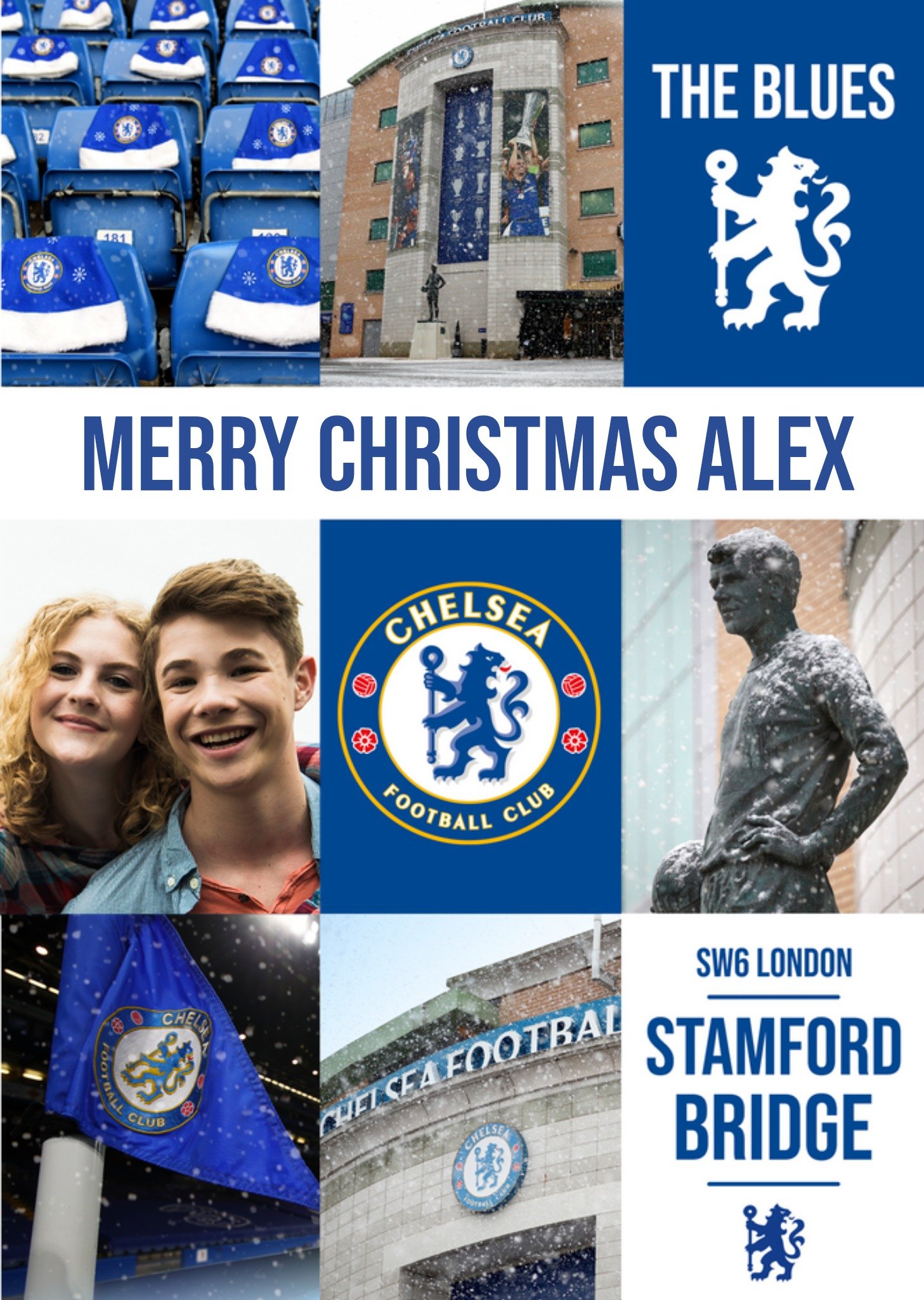 Chelsea Merry Christmas Photo Upload Card Ecard