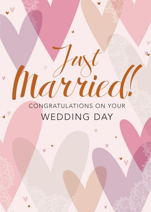Just Married Congratualtions On Your Wedding Day Card