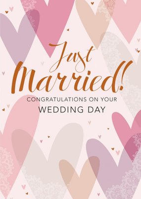 Just Married Congratualtions On Your Wedding Day Card
