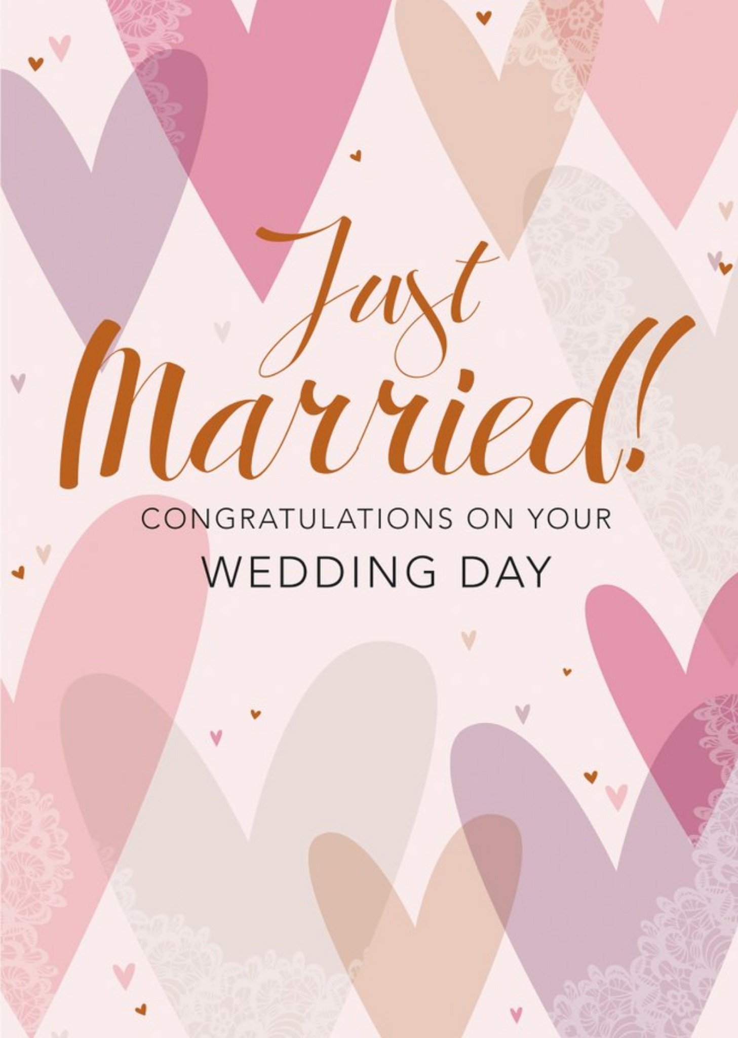 Just Married Congratualtions On Your Wedding Day Card Ecard