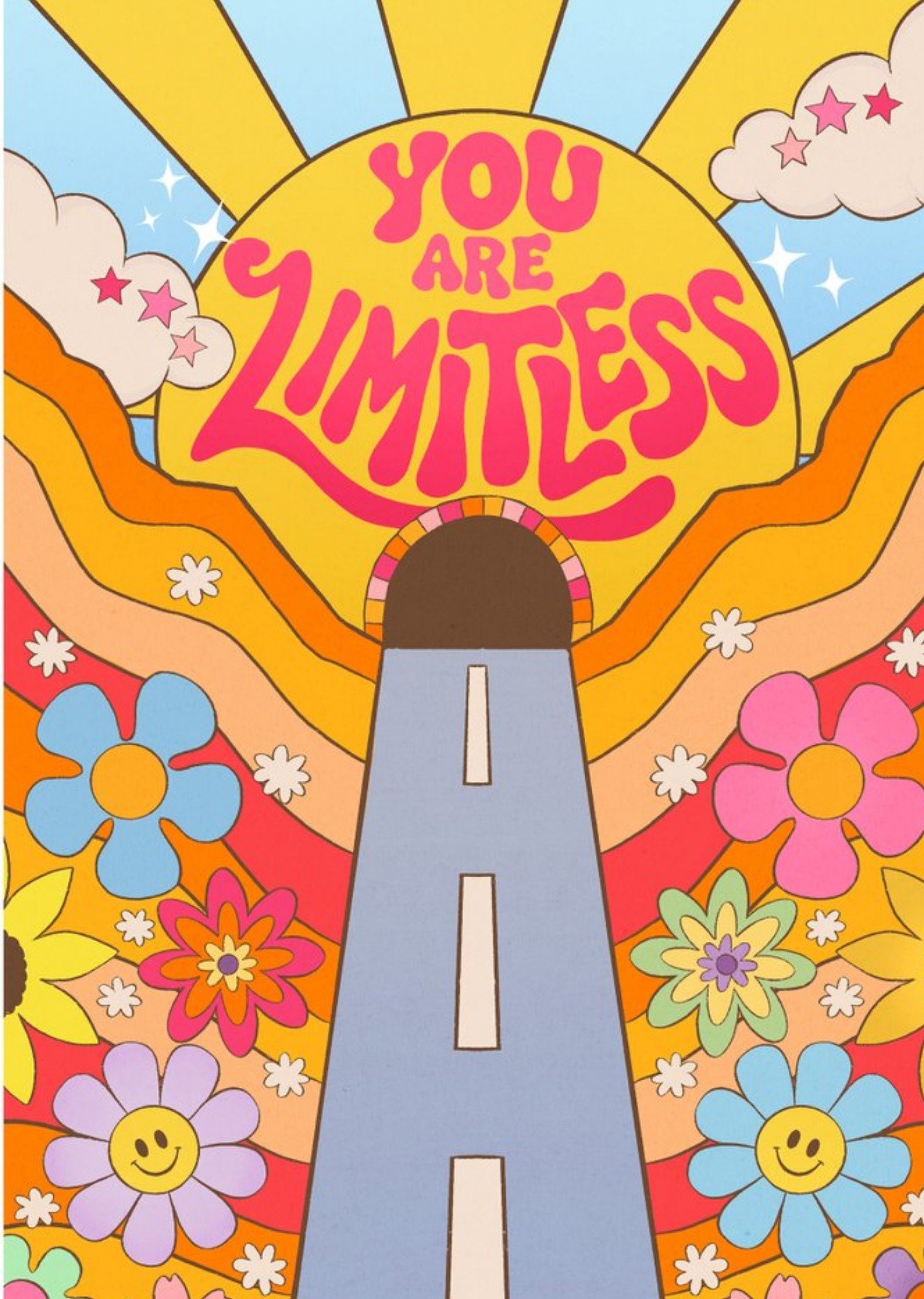 You Are Limitless 70's Style Card Ecard