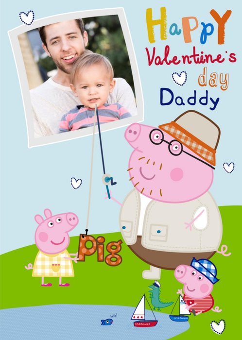 Peppa Pig Happy Valentines Day Daddy Photo Card