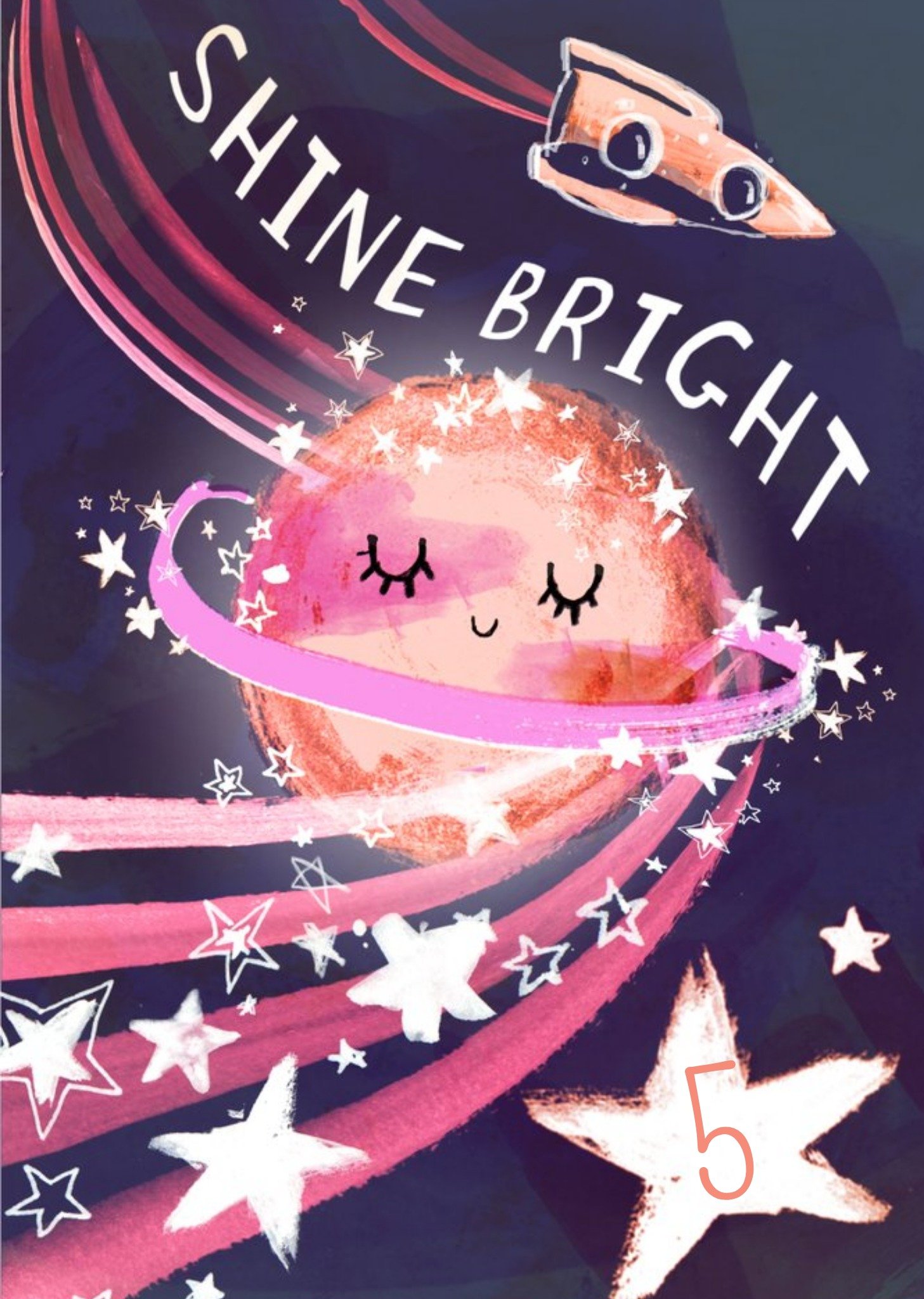 Moonpig Sci-Fi Birthday Card - Shine Bright, Large