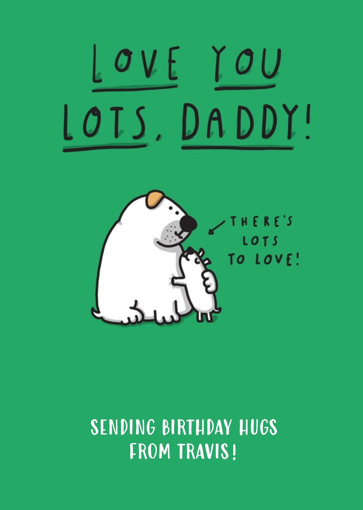 Moonpig Sentimental Birthday Card - Love You Lots, Daddy, Large