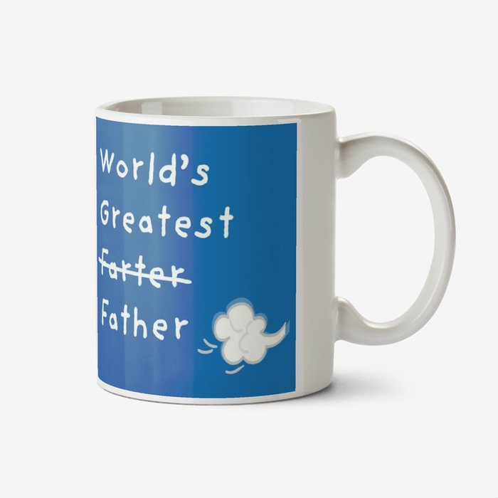 Illustration of wind blowing. The Worlds Greatest Farter / Father Mug