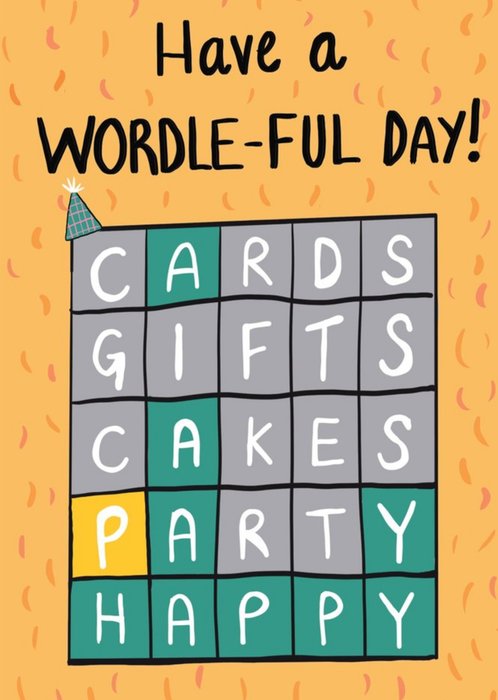 Word Game Have A Wonderful Day Card