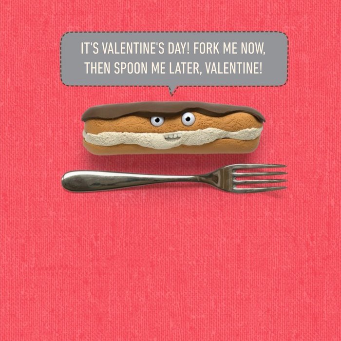 Spoon Me Later Funny Personalised Happy Valentine's Day Card