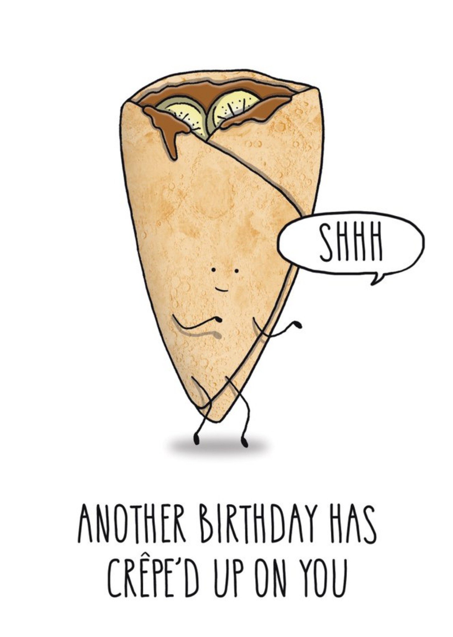 Birthday Crepe Shh Pun Birthday Card Ecard