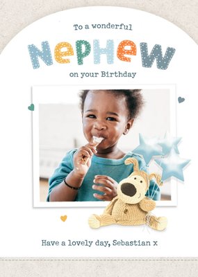 Boofle Wonderful Nephew Photo Upload Birthday Card