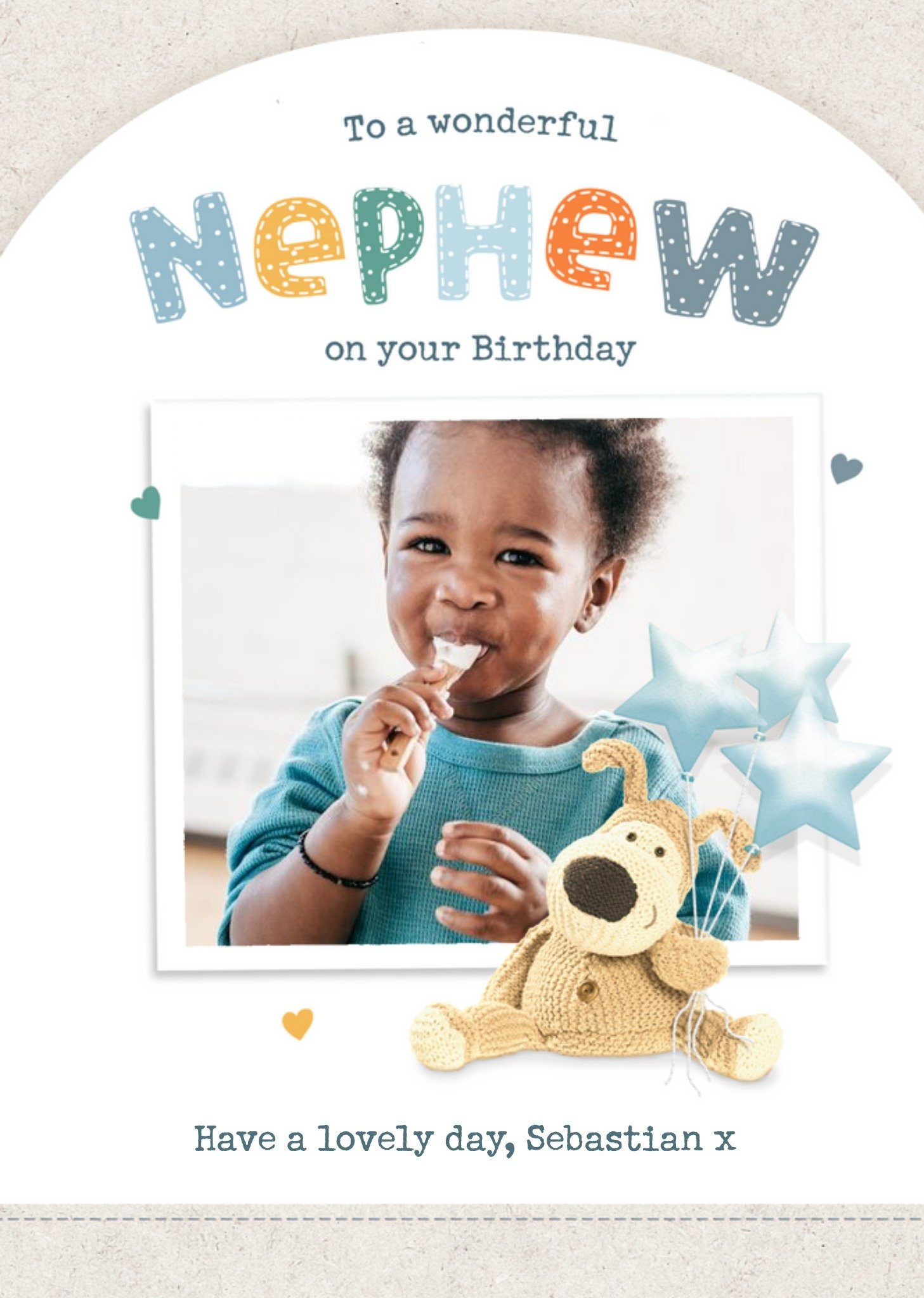 Boofle Wonderful Nephew Photo Upload Birthday Card Ecard