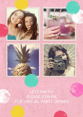 Personalised Photo Upload Virtual Party Invitation Card