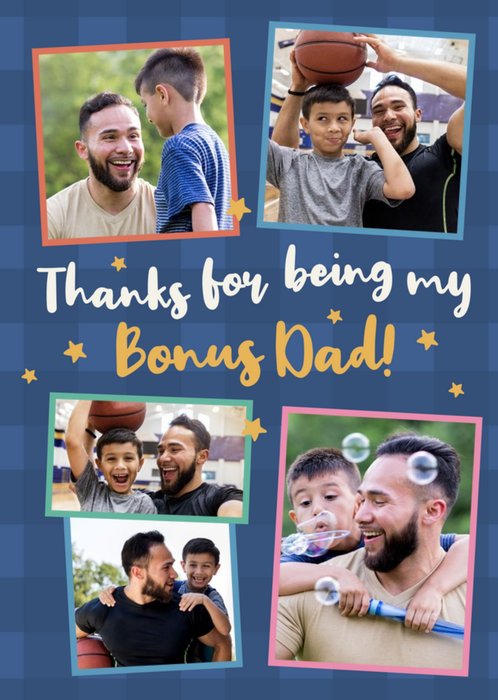 Thank You For Being My Bonus Dad! Fathers Day Card
