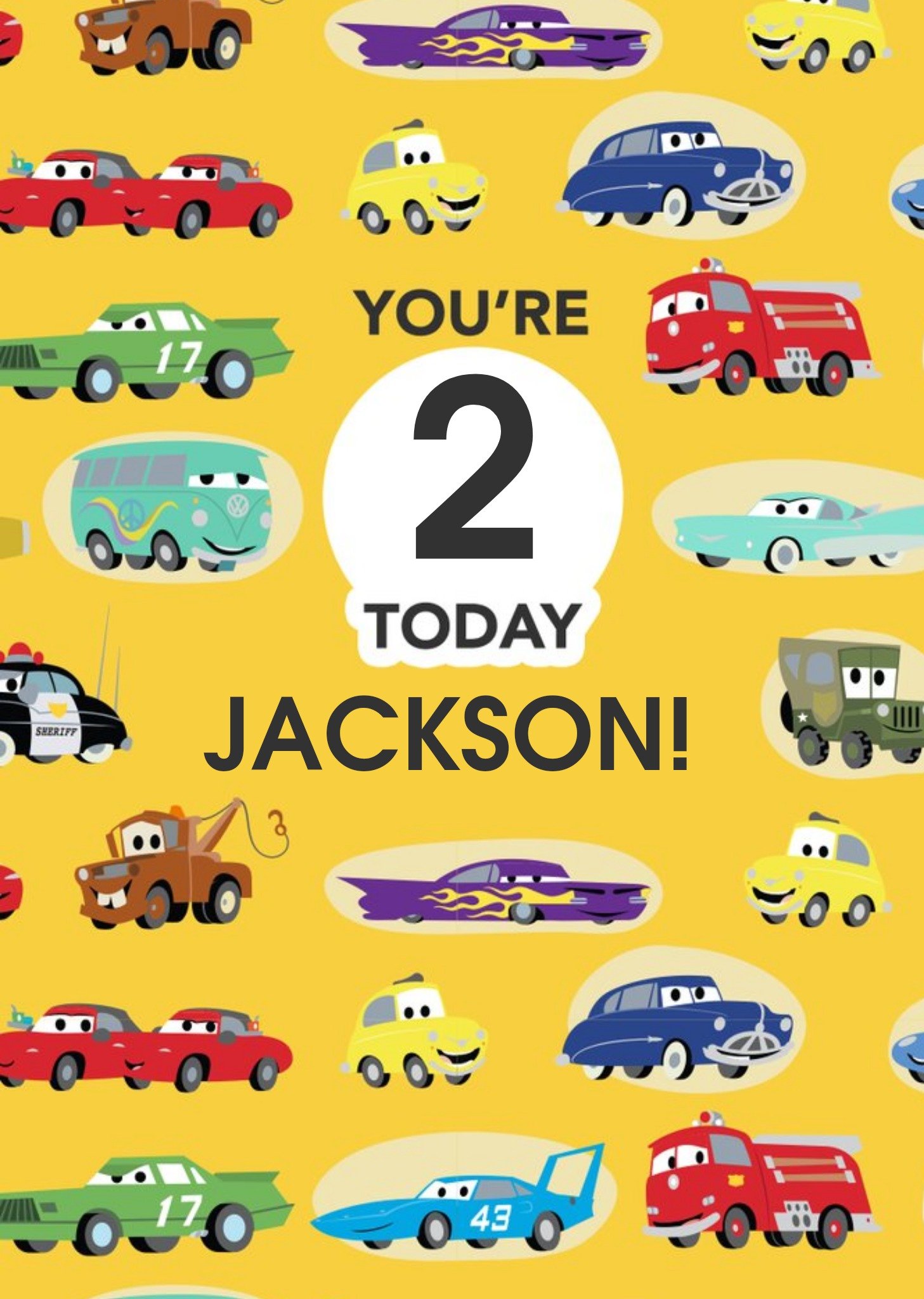 Disney Cars You're "age" Today Birthday Card Ecard