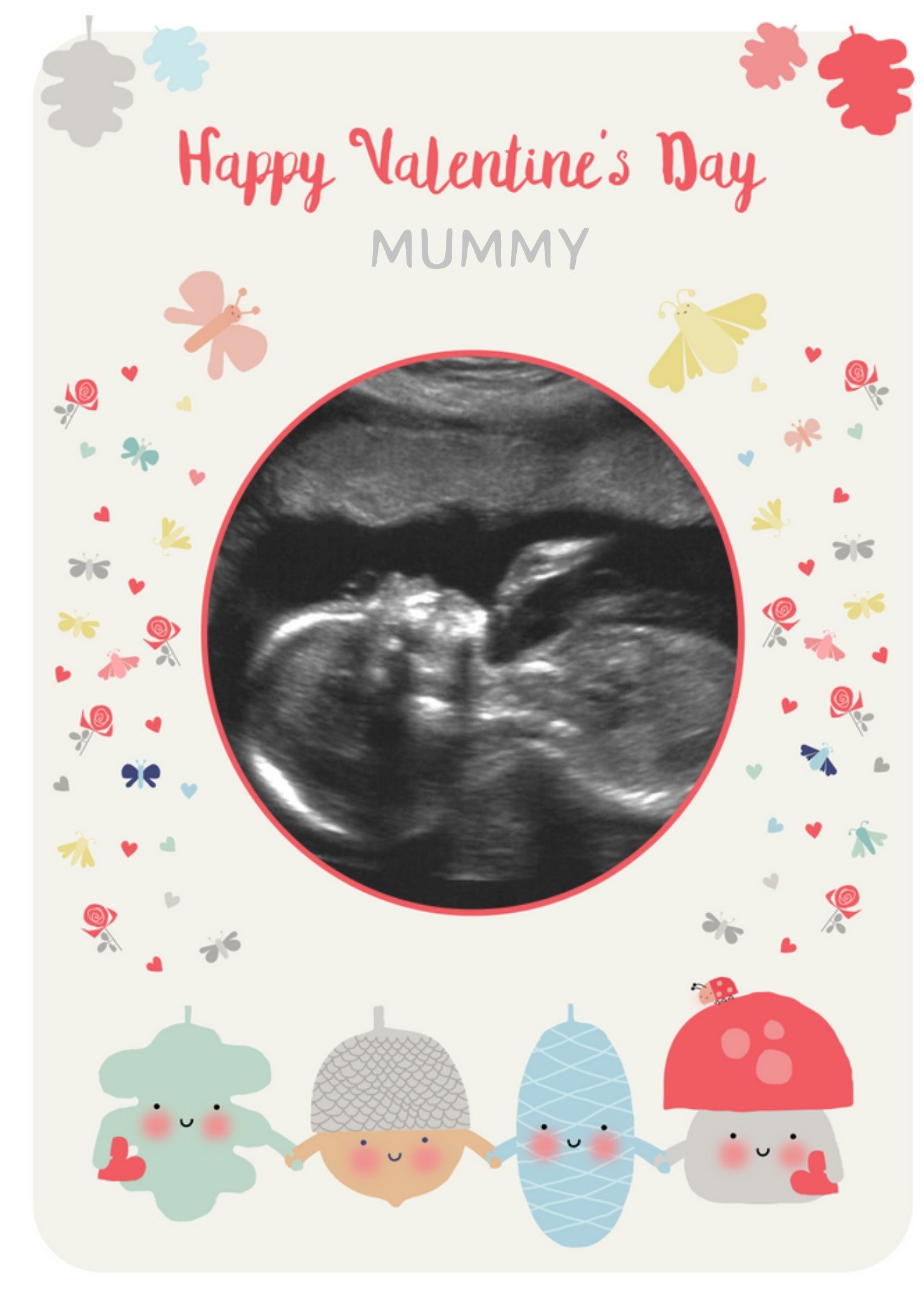 Happy Valentines Day Mummy Photo Upload Card