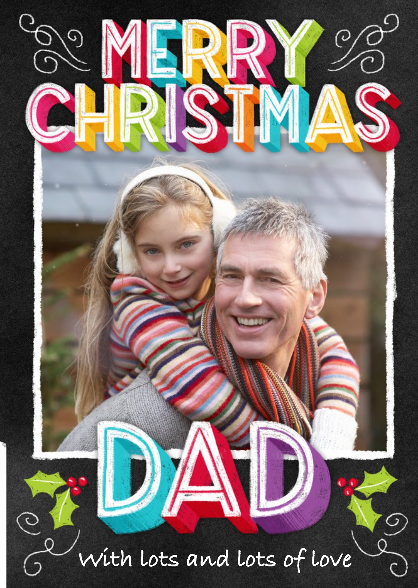 Merry Christmas Dad Photo Upload Card Ecard