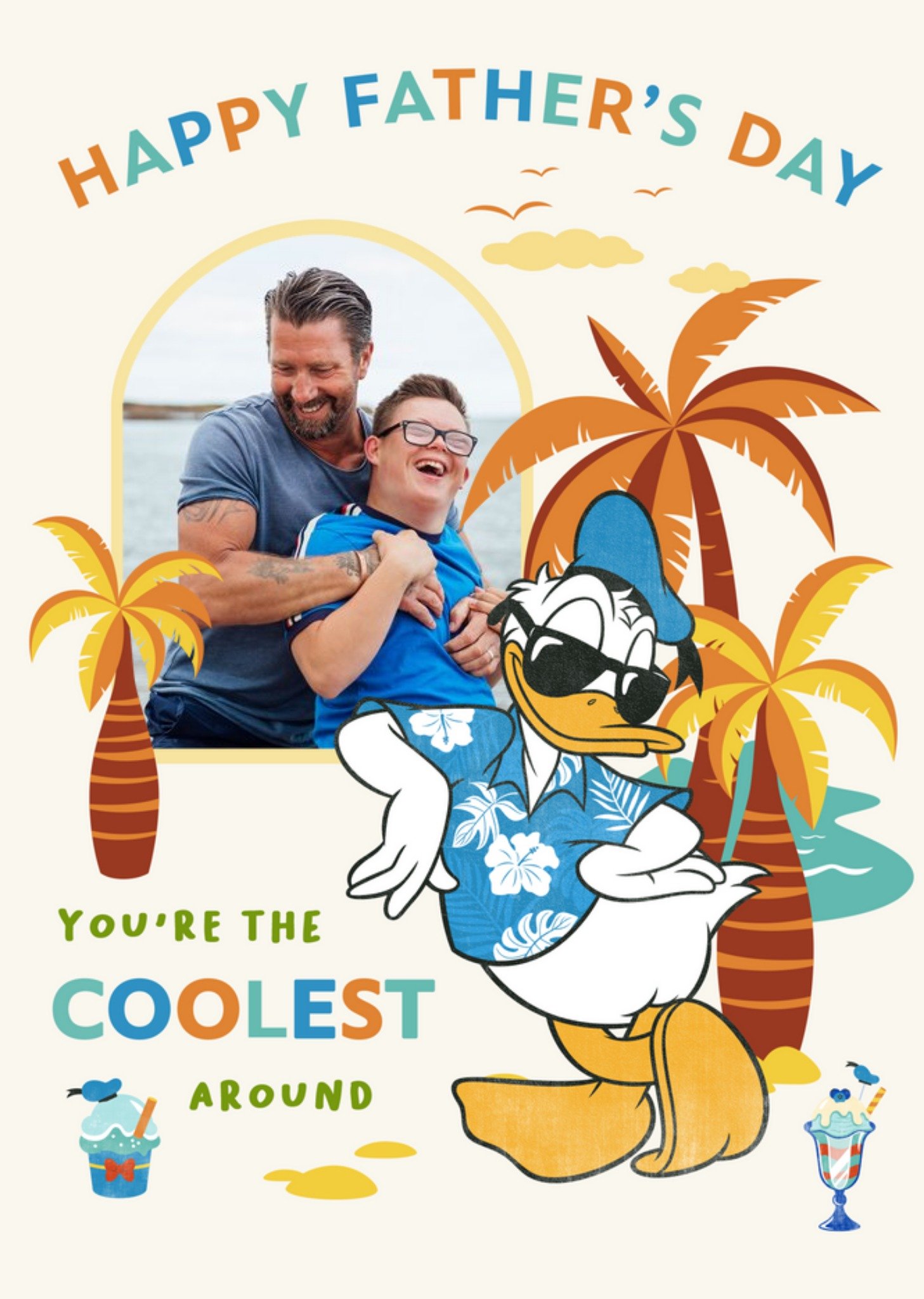 Disney Donald Duck Happy Birthday Dad Card, Large