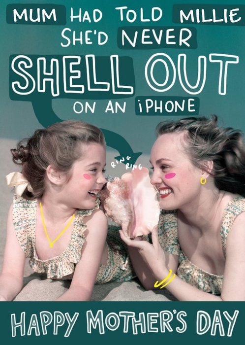 Wouldn'T Shell Out On An Iphone Funny Personalised Mother's Day Card
