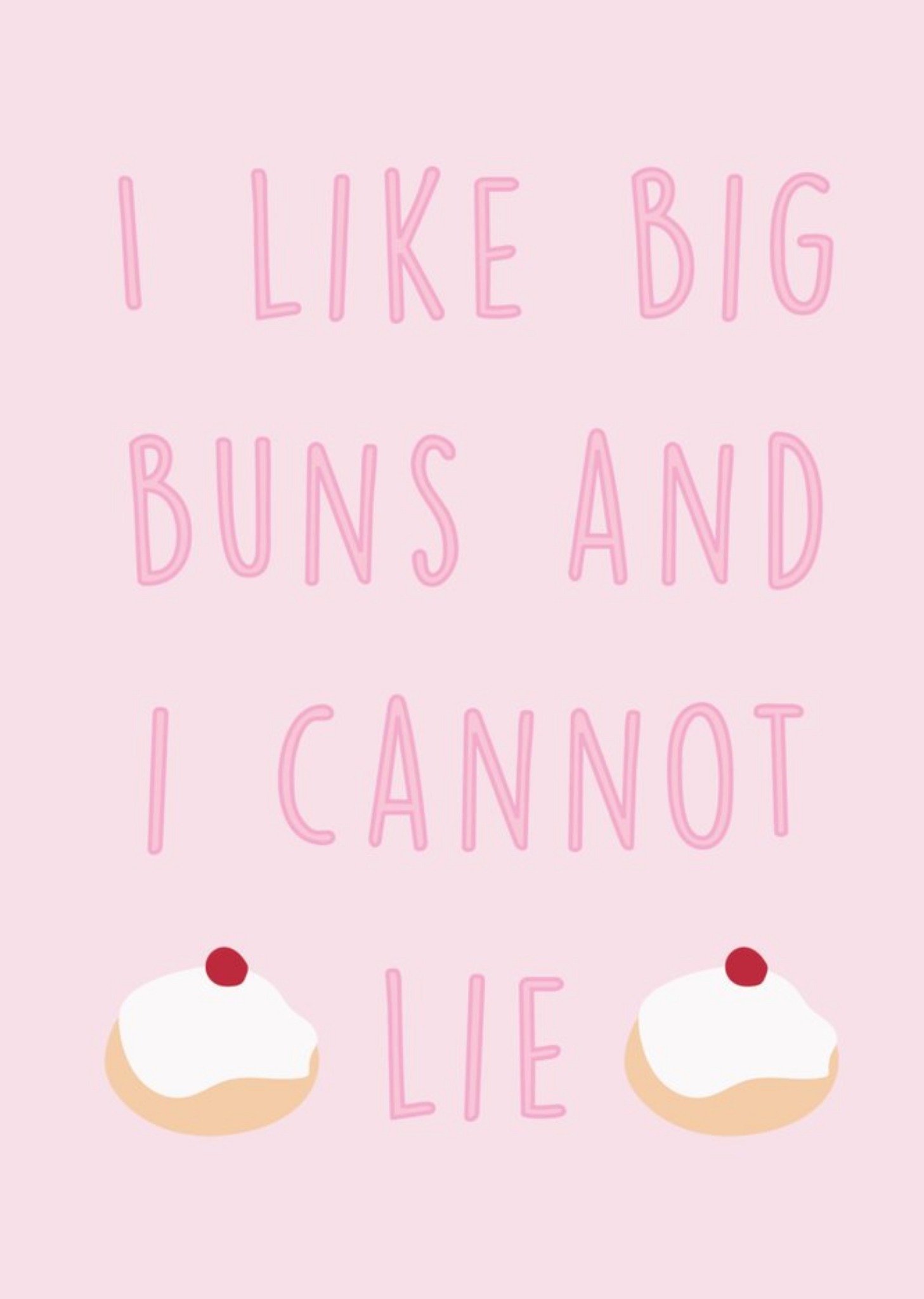 Rumble Cards I Like Big Buns And I Cannot Lie Valentines Day Card, Large