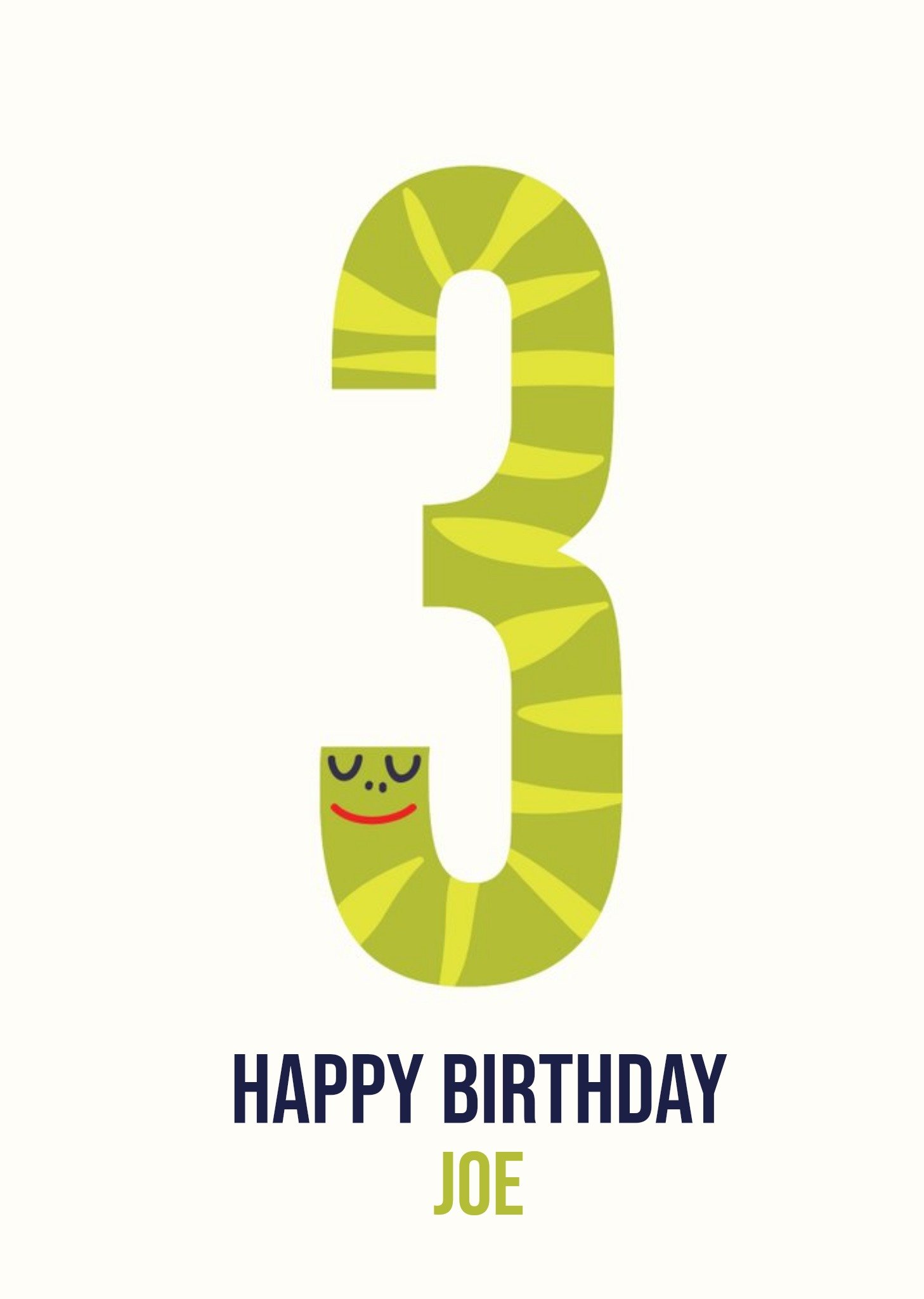 Moonpig Happy Birthday Card - Cute - Snake Ecard