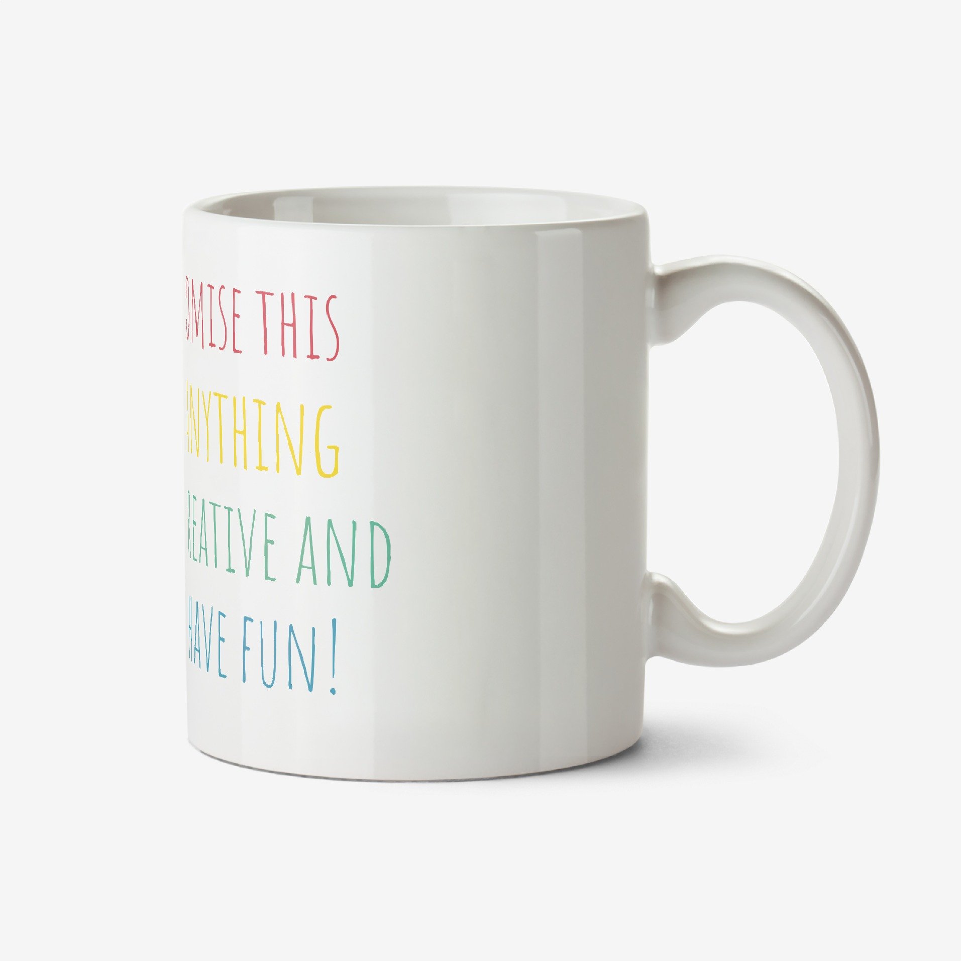 Multicoloured Text Personalised Mug Ceramic Mug