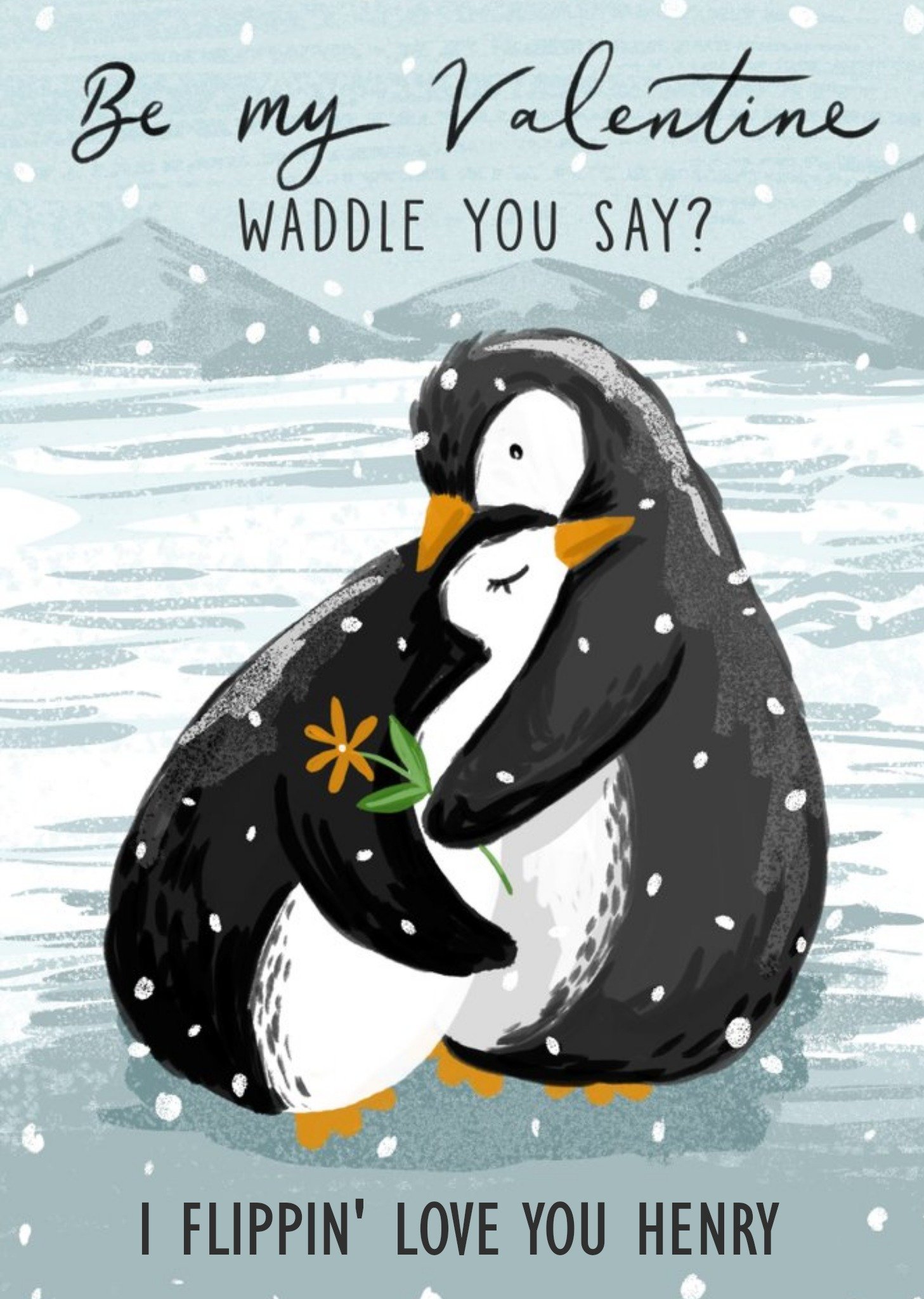 Okey Dokey Design Okey Dokey Be My Valentine Waddle You Say Valentine's Day Card Ecard