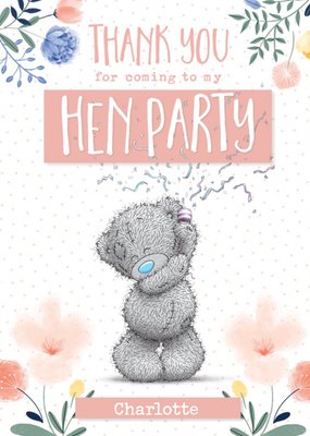 Cute Me To You Thank You For Coming To My Hen Party Wedding Card