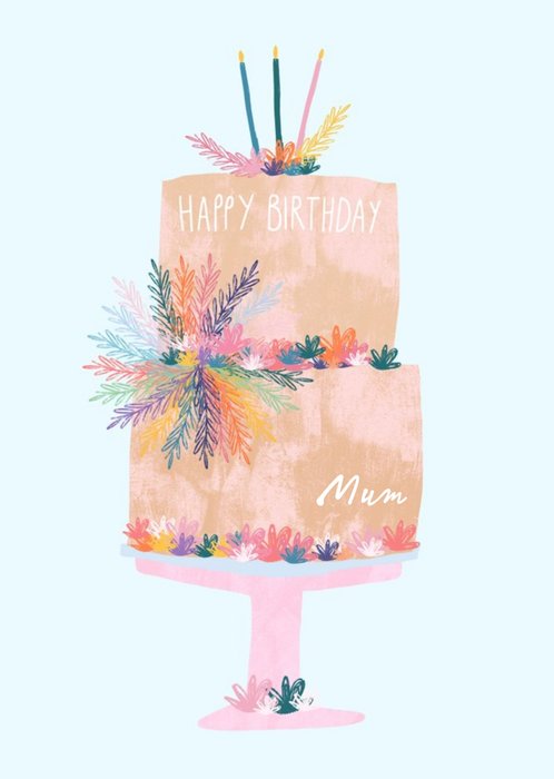 Female Birthday card - birthday cake - Mum