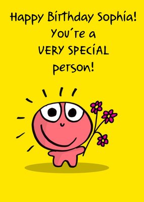 Sunshine Yellow You're A Very Special Person Happy Birthday Card