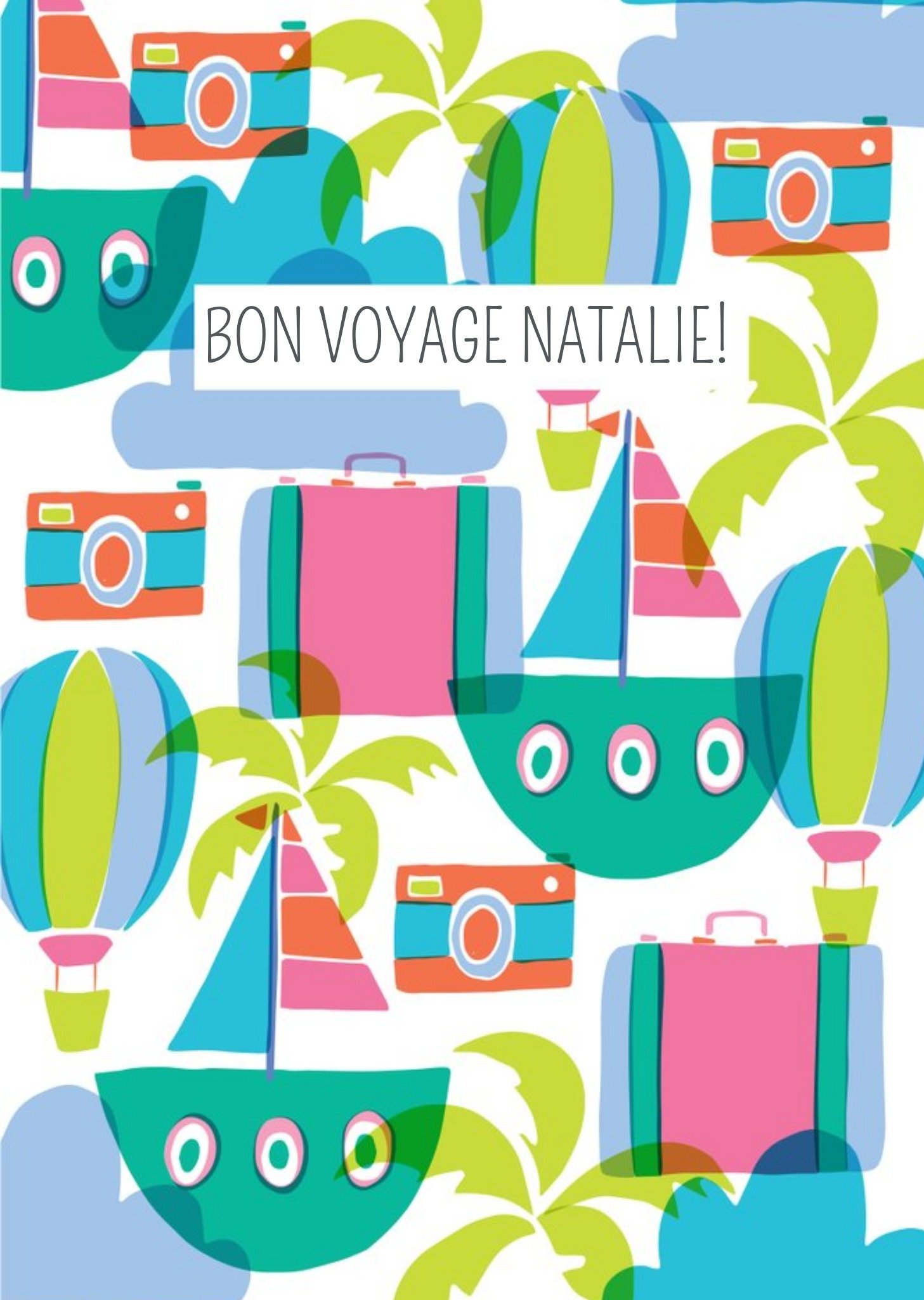 Other Squeegee Bon Voyage Personalised Card Ecard