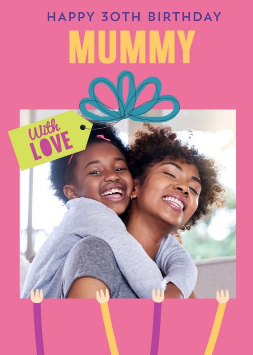 Pigment Photo Upload Mummy With Love Birthday Card
