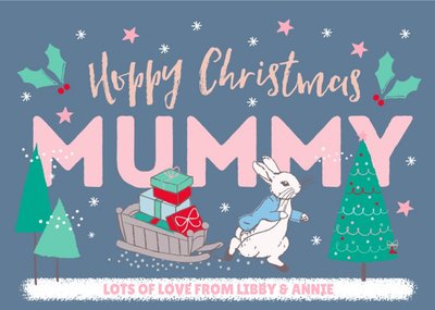 Beatrix Potter Peter Rabbit Christmas Card for Mummy