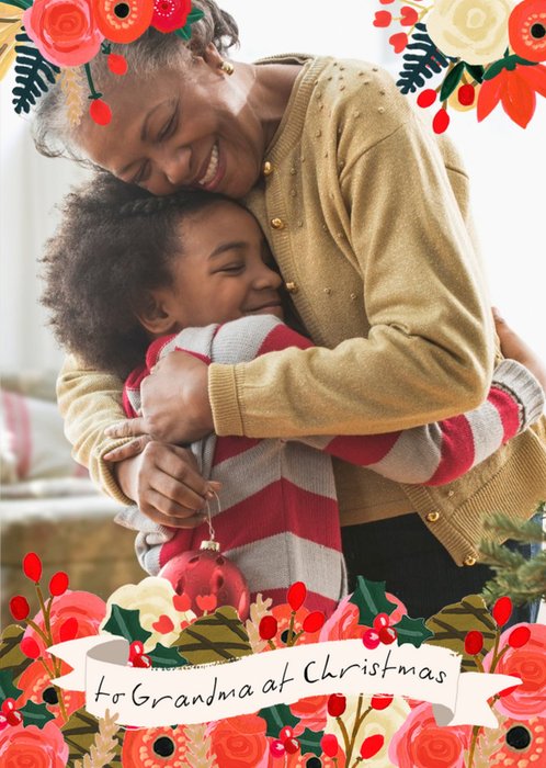Le Jardin De Fleur Christmas Photo Upload Card To Grandma At Christmas