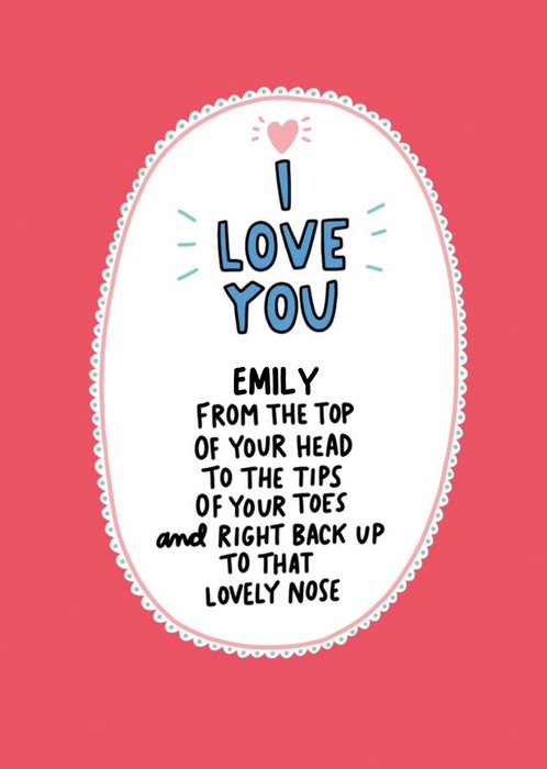 Angela Chick Modern Sentimental Verse Valentine's Card