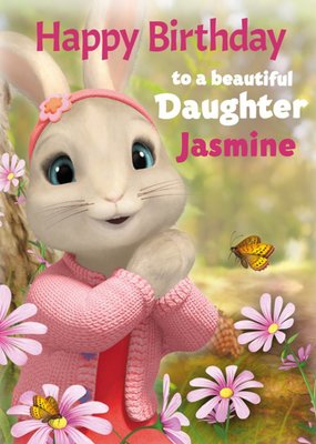 Cute Peter Rabbit To A Beautiful Daughter Birthday Card