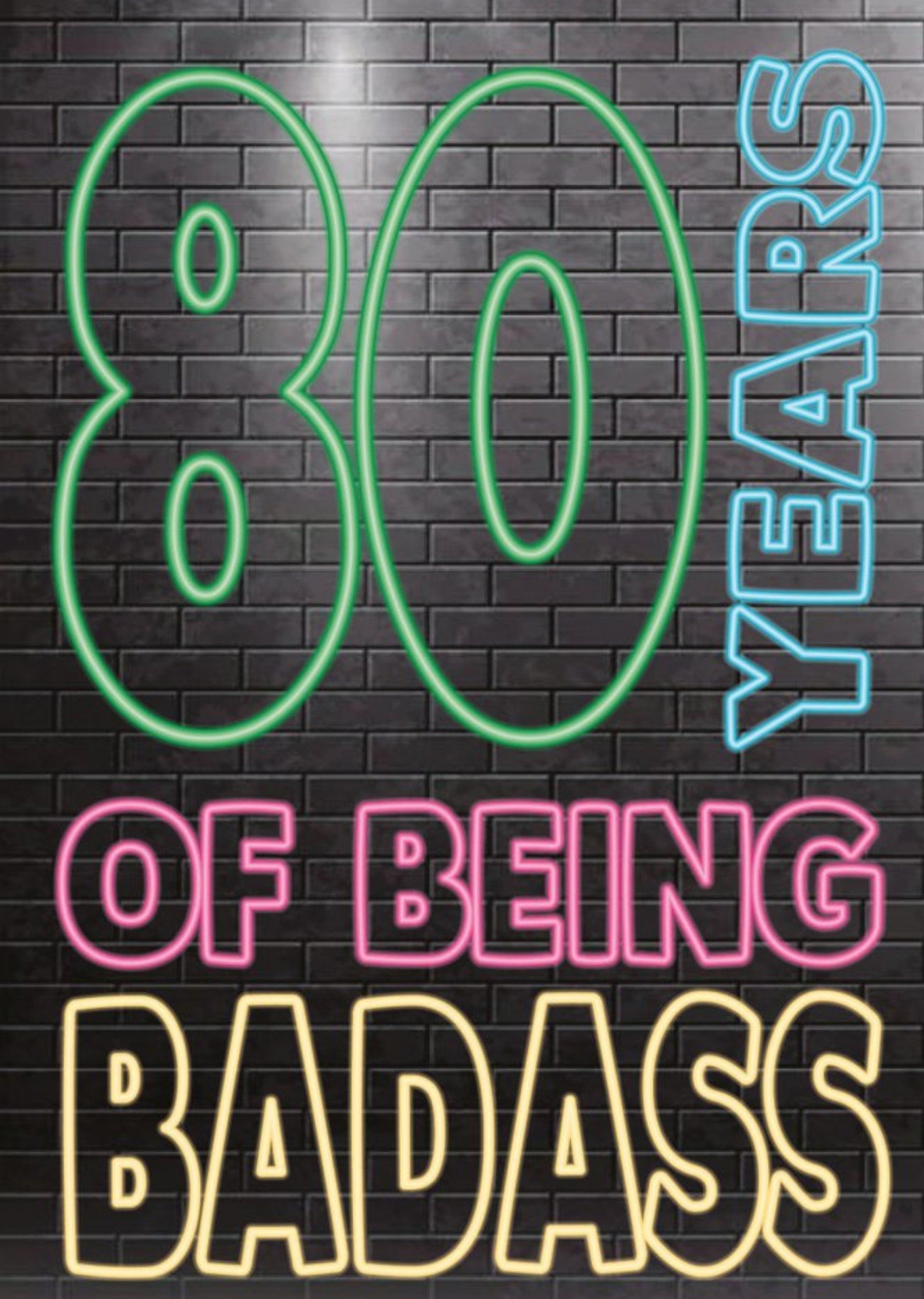 Cheeky Chops 80 Years Of Being Badass Card