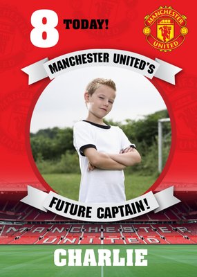 Manchester United's Future Captain Photo Upload Birthday Card