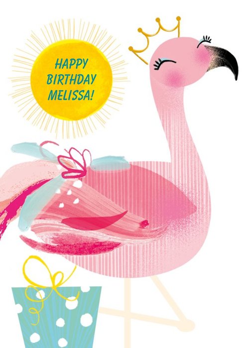 Fabulous Flamingo Happy Birthday Card