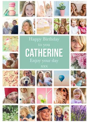 Happy Birthday Multi Photo Upload Enjoy Your Day Birthday Card
