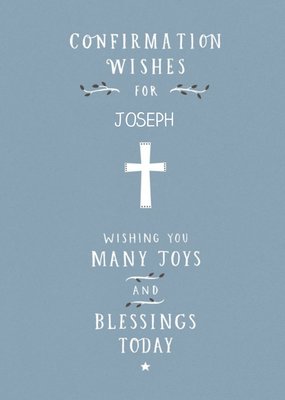 GUK Typographic Cross Blessings Confirmation Card