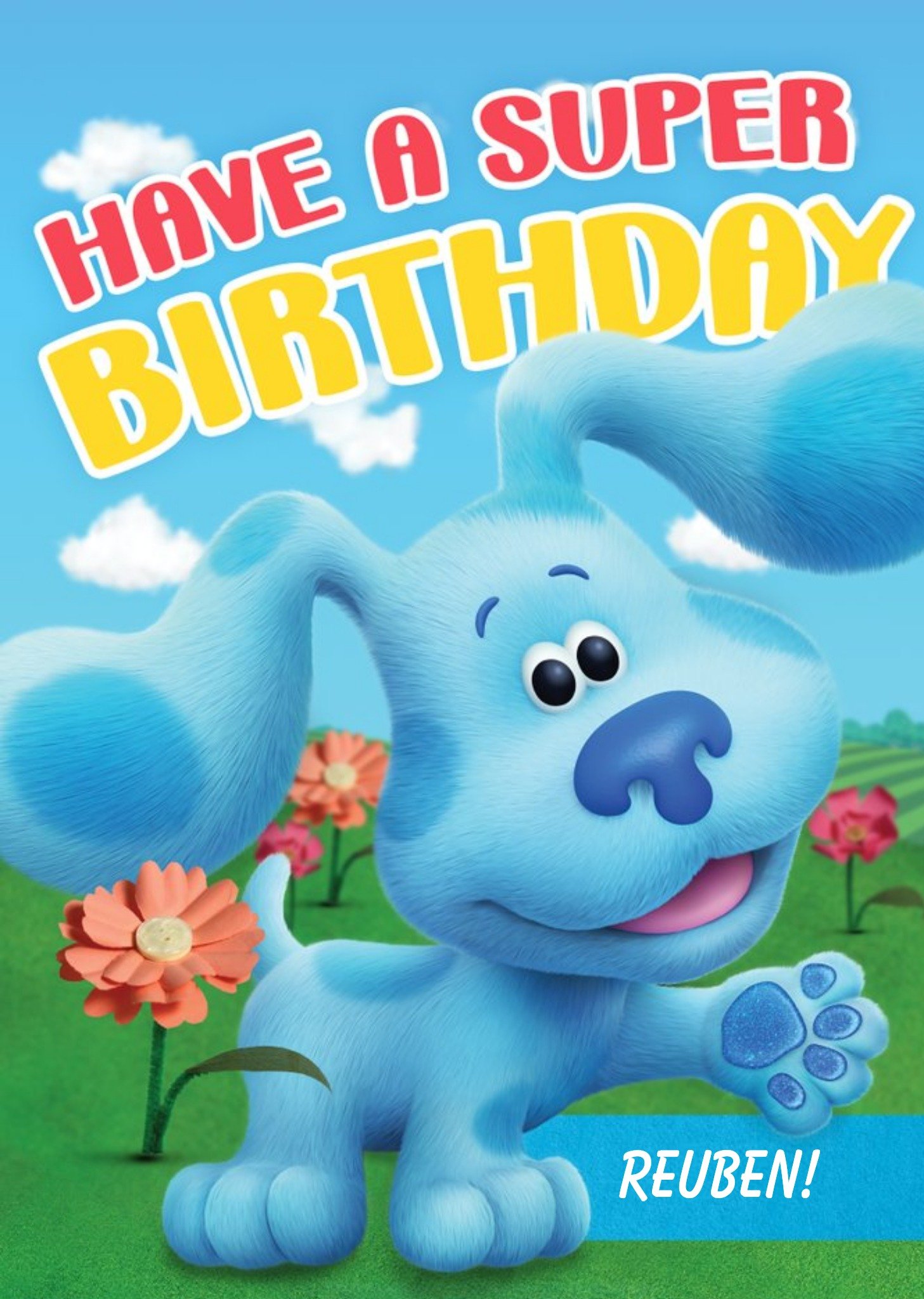 Nickelodeon Blue's Clues Super Birthday Card Ecard