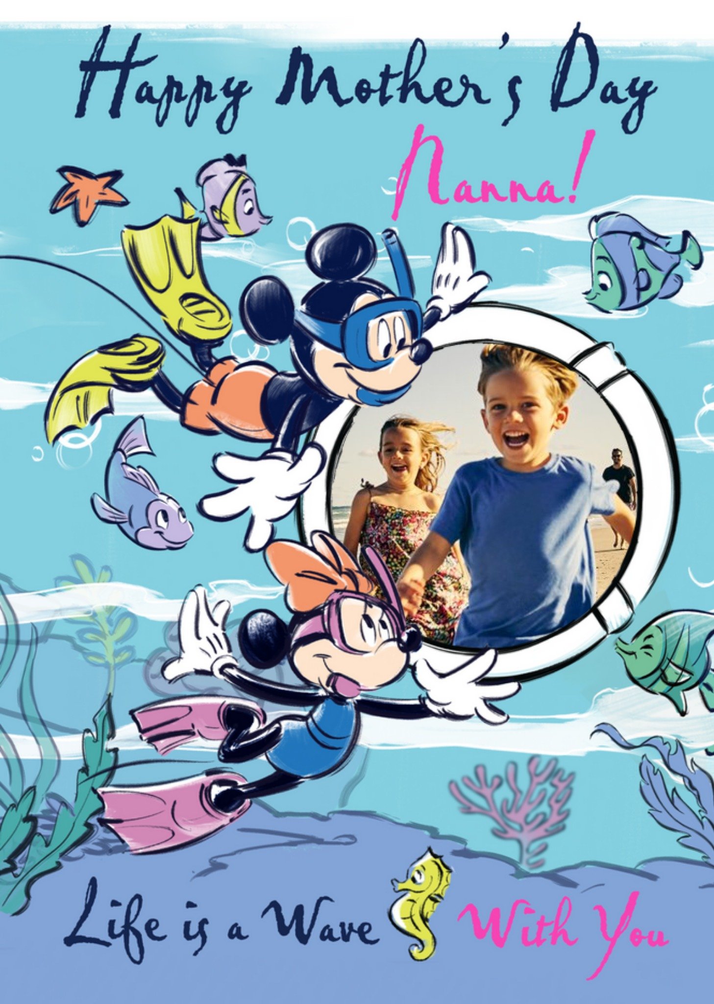 Mickey Mouse Disney Mickey And Minnie Mouse Nana Mother's Day Card Ecard