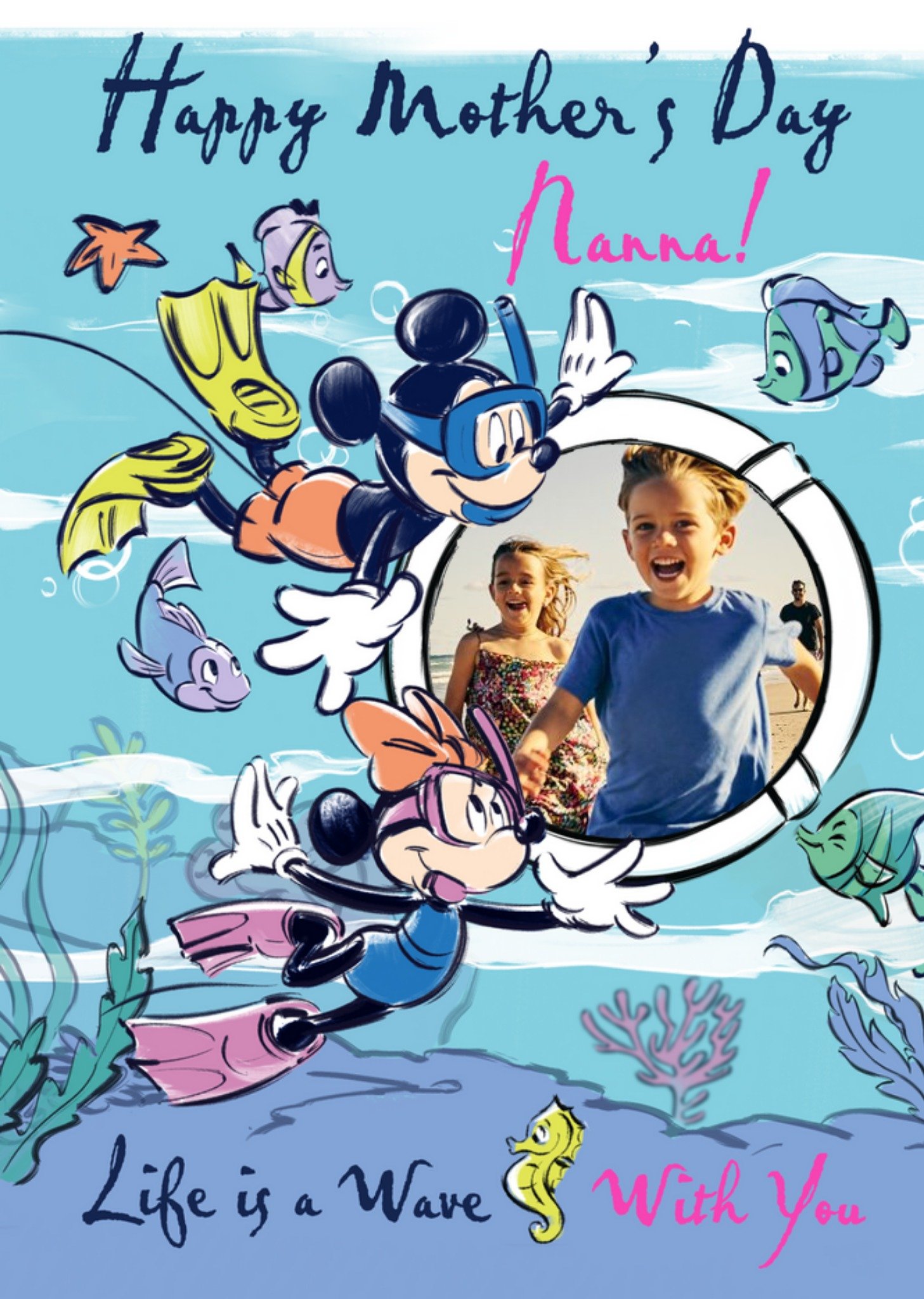 Mickey Mouse Disney Mickey And Minnie Mouse Nana Mother's Day Card