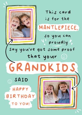 From The Grandkids Photo Upload Birthday Card