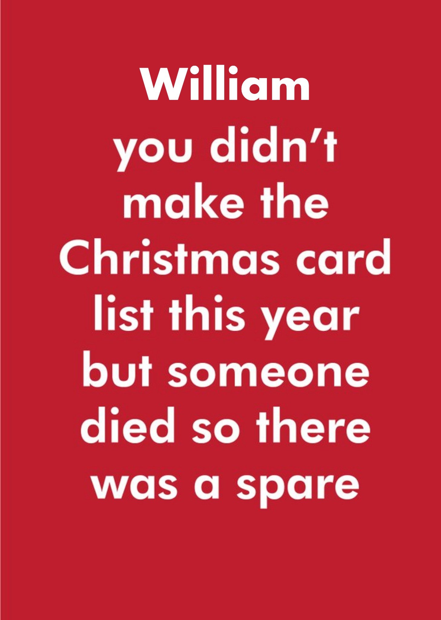 Moonpig Objectables You Didnt Make The Christmas Card List This Year Card Ecard