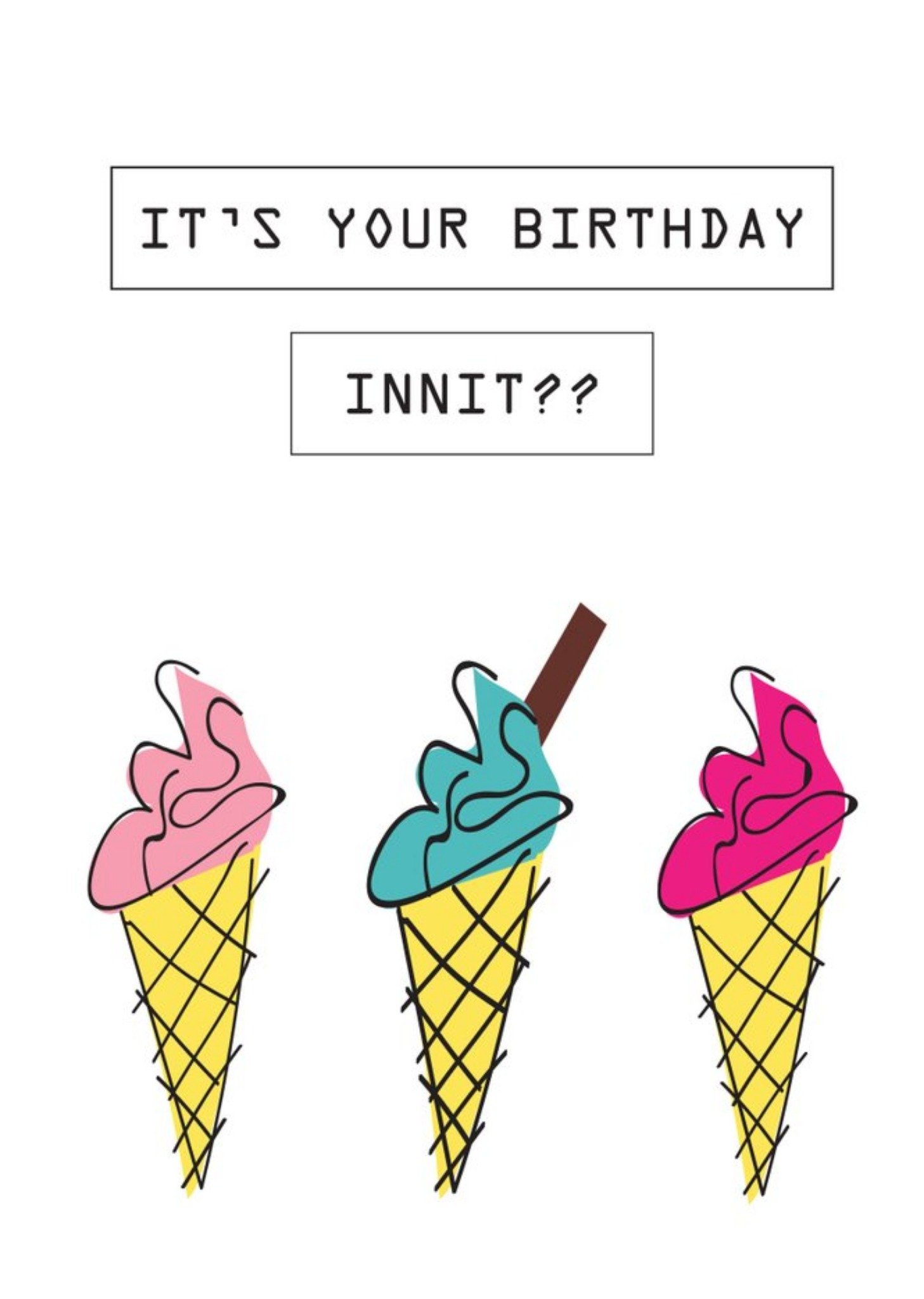 Moonpig Its Your Birthday Init Icecream Card Ecard