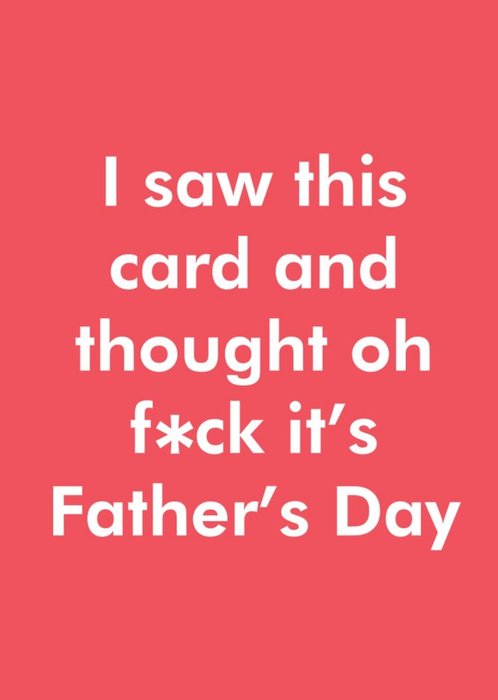 Objectables Fuck It's Father's Day Card