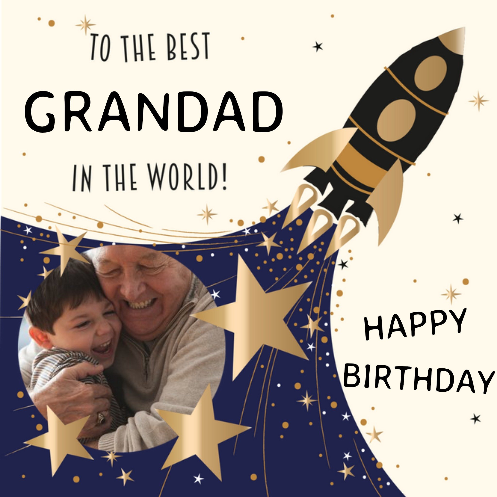 Ling Design Birthday Card For Grandad - To The Best Grandad In The World, Square