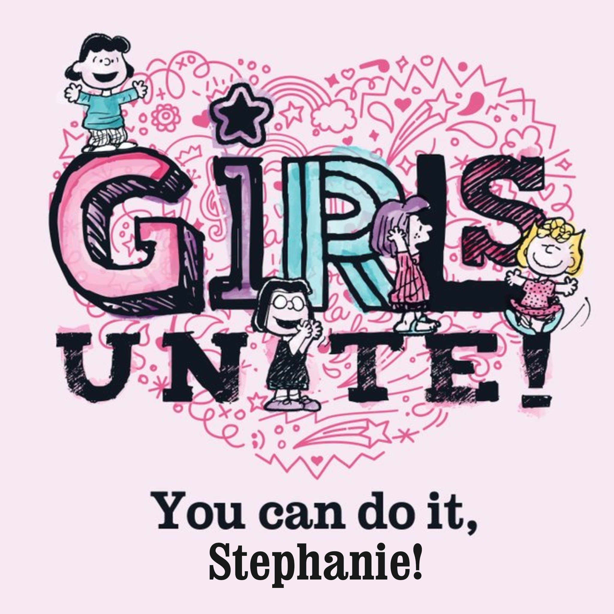 Moonpig Peanuts Snoopy Girls Unite Thinking Of You Card, Large