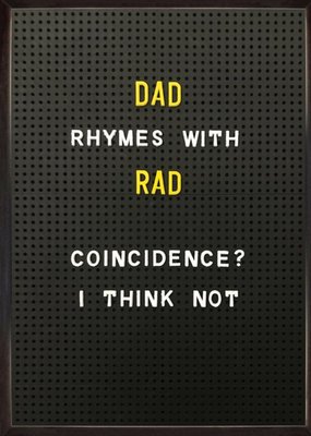 Brainbox Candy Dad Pin Board Humour Father's Day Card