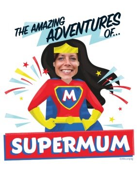 Cool Typographic Personalised Superdad Comic Hero Photo Upload T-Shirt